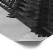 Poster Photographie de Big Ben Art noir et blanc (Coin)