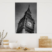 Poster Photographie de Big Ben Art noir et blanc (Cuisine)