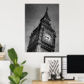 Poster Photographie de Big Ben Art noir et blanc (Bureau à domicile)
