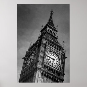 Poster Photographie de Big Ben Art noir et blanc