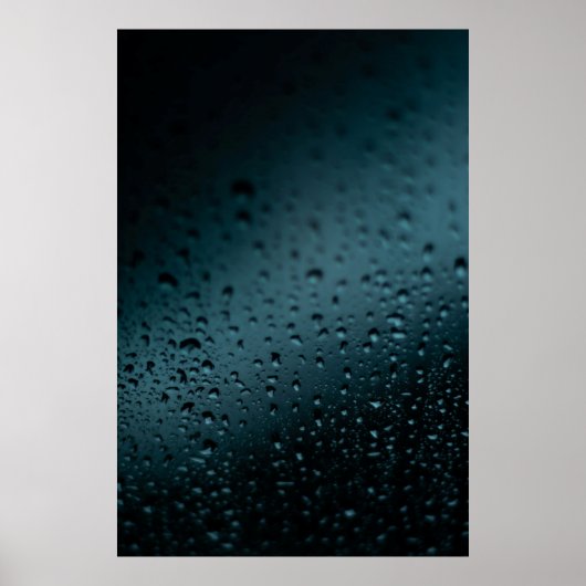 Poster Photographie de closeup de gouttes de larmes (Devant)