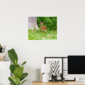 Poster Photographie de faon dans les bois (Bureau à domicile)