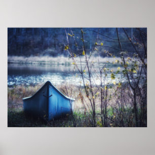 Poster Photographie de la nature en automne avec une cano