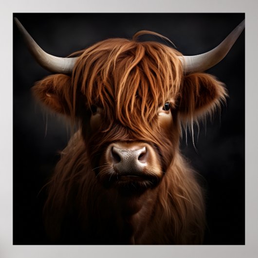Poster Photographie de l'affiche de la vache Highland Mod (Devant)