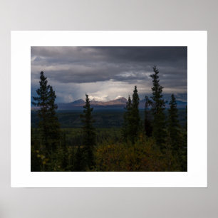 Poster Photographie de Montagnes Illuminées