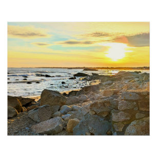 Poster Photographie de nature océanique au coucher de sol