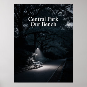 Poster Photographie de nuit de notre banc à Central Park