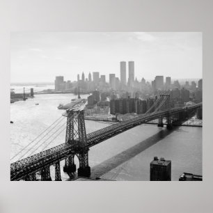 Poster Photographie de NYC et du pont Williamsburg