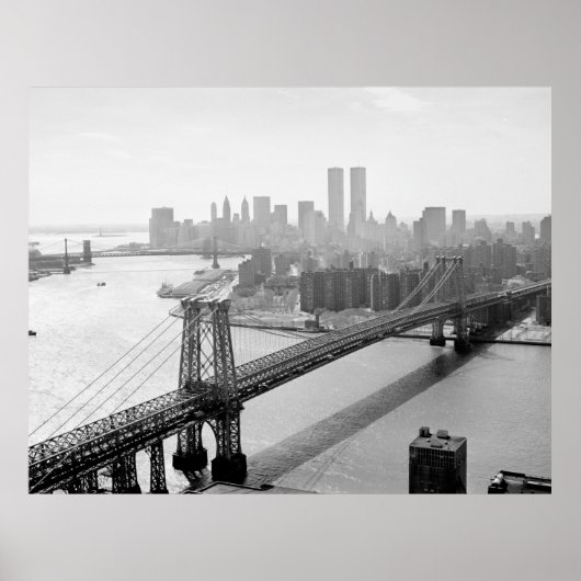 Poster Photographie de NYC et du pont Williamsburg (Devant)