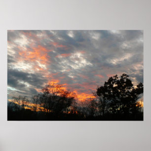 Poster Photographie de paysage de nature au coucher du so