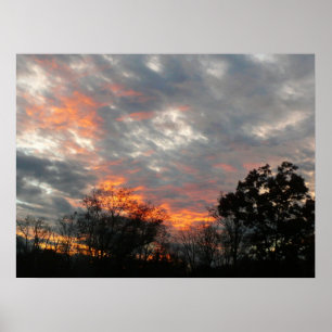 Poster Photographie de paysage naturel au coucher du sole