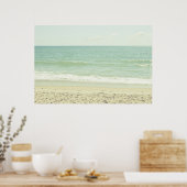 Poster Photographie de plage de Mint Green Pastel (Cuisine)