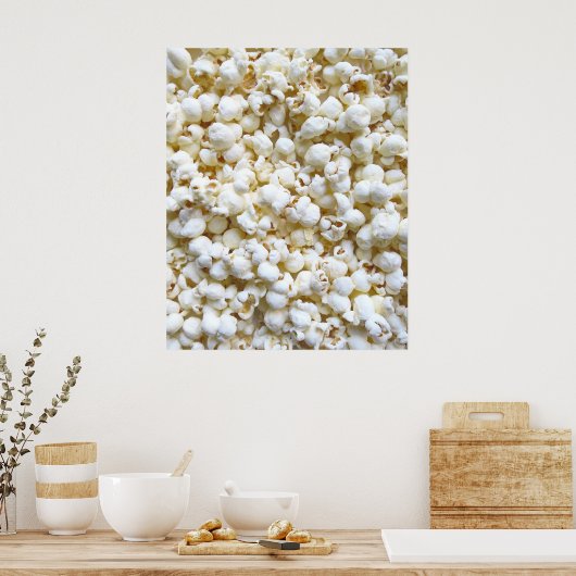 Poster Photographie de Popcorn Texture (Cuisine)