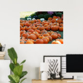 Poster Photographie de récolte d'automne des citrouilles  (Bureau à domicile)