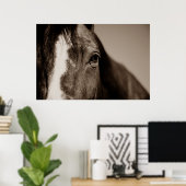 Poster Photographie de Sepia Horse (Bureau à domicile)