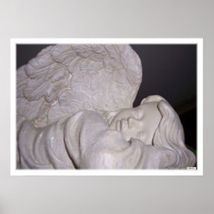 Poster Photographie de statue d'ange endormi
