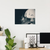 Poster Photographie de style noir de chats et lampes (Bureau à domicile)