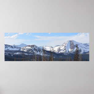 Poster Photographie des montagnes du Colorado Neige et Ci