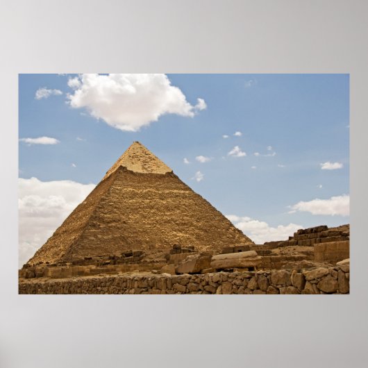 Poster Photographie des pyramides de Gizeh (Devant)
