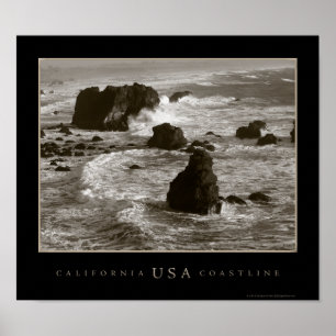 Poster Photographie du littoral californien