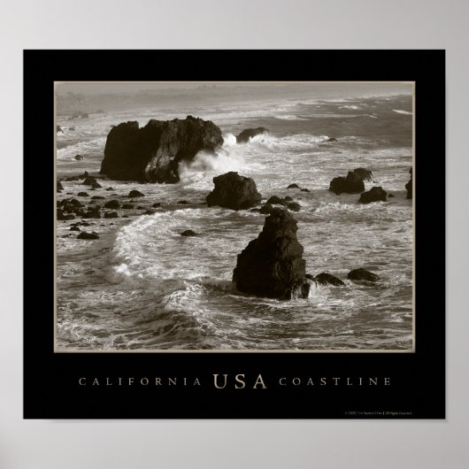 Poster Photographie du littoral californien (Devant)