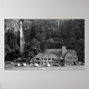 Poster Photographie du Multnomah Lodge and Falls