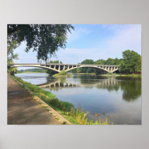 Poster Photographie du pont sur la Loire à Tours en Franc