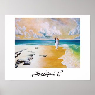 Poster Photographie d'une fille sur la plage