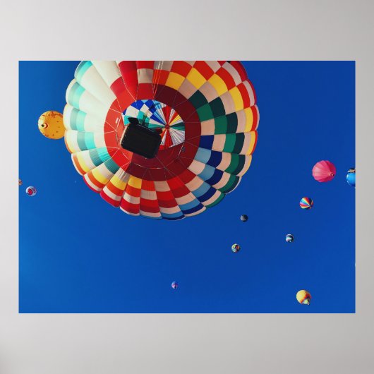 Poster Photographie en angle bas de ballons (Devant)
