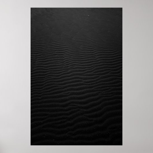 Poster Photographie en niveaux de gris du sable (Devant)