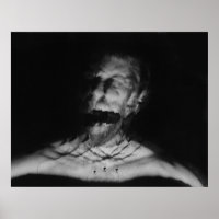 Photographie en noir et blanc de cri