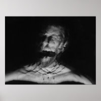 Photographie en noir et blanc de cri