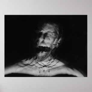 Poster Photographie en noir et blanc de cri
