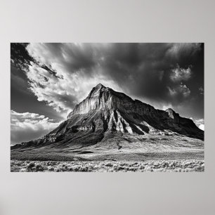 Poster Photographie en noir et blanc du Sleeping Ute Moun