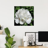 Poster Photographie florale blanche (Bureau à domicile)