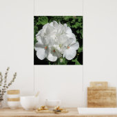 Poster Photographie florale blanche (Cuisine)