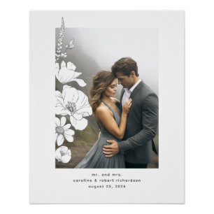 Poster Photographie Mariage fleur sauvage élégante