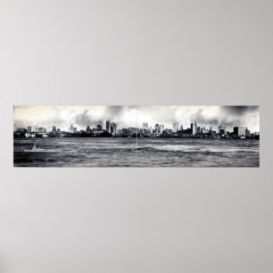 Poster Photographie panoramique vintage de NYC Skyline (1