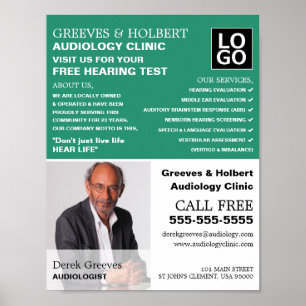 Poster Photographie personnalisée, audiologiste, audiolog