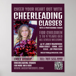 Poster Photographie personnalisée, cours de cheerleading