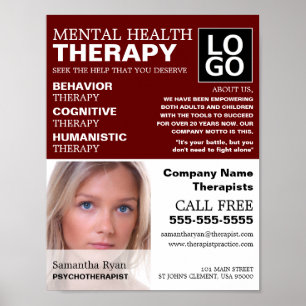 Poster Photographie personnalisée, Psychothérapeute, Thér