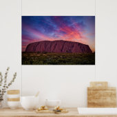 Poster Photographie pittoresque - Uluru au coucher du sol (Cuisine)