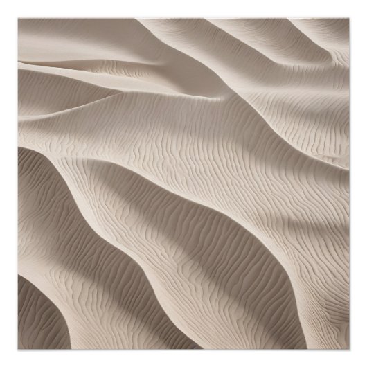 Poster Photographie Plage Sable Beige Neutre doux (Devant)