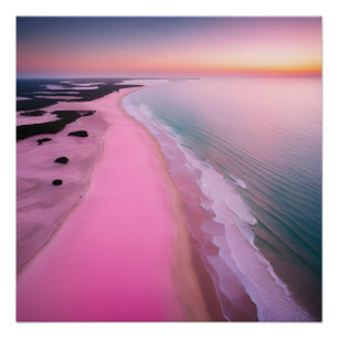 Poster Photographie Plage soleil esthétique Coucher de so