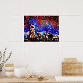 Poster Photographie pop art moderne "Music City" (Cuisine)