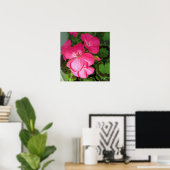 Poster Photographie rose florale (Bureau à domicile)