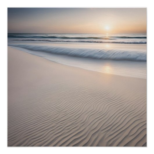 Poster Photographie Sunset Beach Sand (Devant)