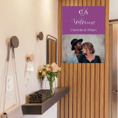 Poster Photographie violette monogramme mariage signe de 