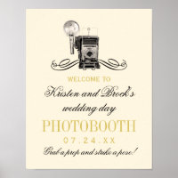 Photomaton à l'ancienne Mariage Or