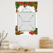 Poster Photomaton de mariage floral Brise Tropicale (Cuisine)